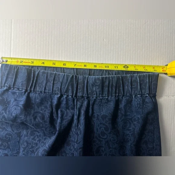 Soft Surroundings Women’s M‎ Blue Tapestry Print Jeggings Leggings Pull on - Picture 5 of 9